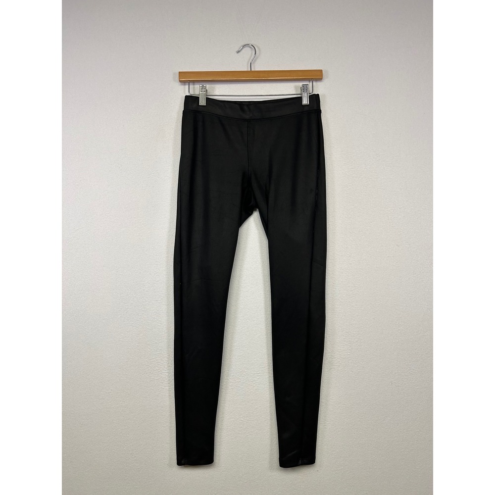 Edgy Chic Express Womens XS‎ Black Faux Leather Coated Stretch Leggings Pants